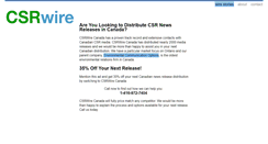 Desktop Screenshot of com.csrwire.ca